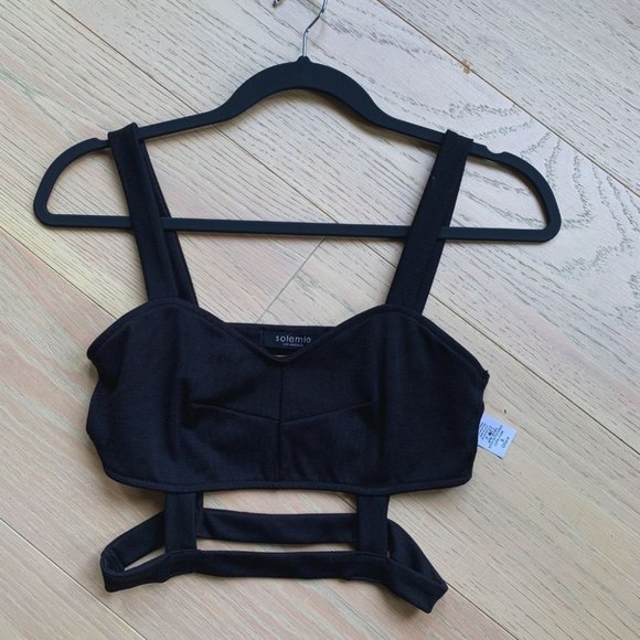 Crop top bralette - black - Picture 1 of 5